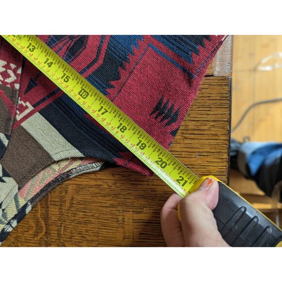 Vintage Frontier Western Aztec Geometric Tapestry Boho Button Vests Size Large - Picture 6 of 6